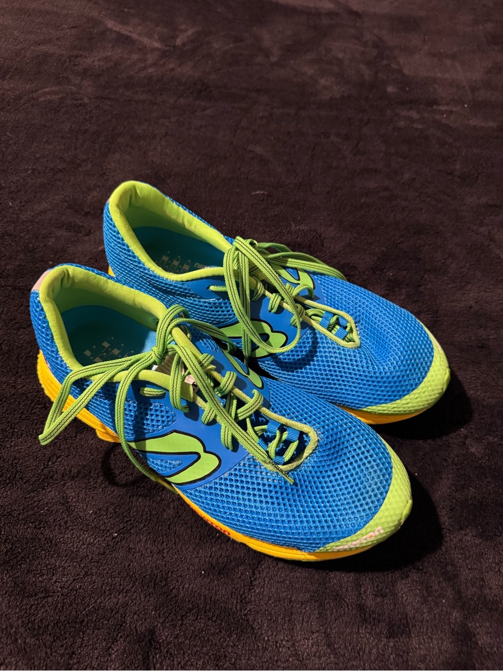 Newton Men’s Bright Blue & Lime Athletic Sneakers 9.5